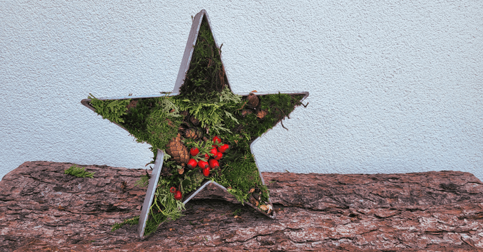 Décorer une étoile en métal pour Noël