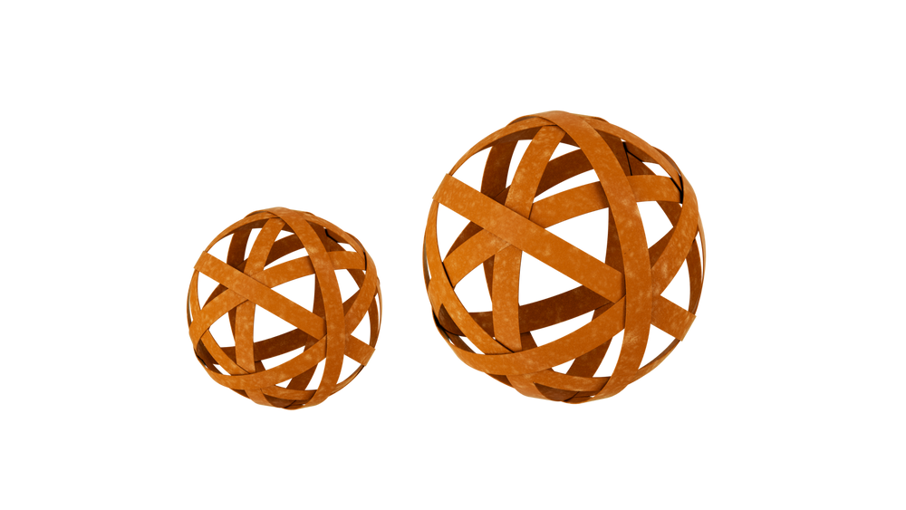 Set de boule en fer rouillé Tivoli  ⌀ 20 cm – 25 cm Set de boule en fer rouillé Tivoli  ⌀ 20 cm – 25 cm
