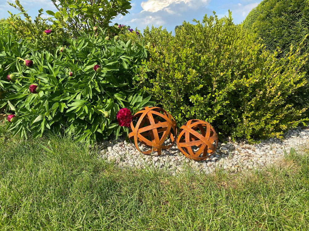 Set de boule en fer rouillé Tivoli  ⌀ 20 cm – 25 cm Set de boule en fer rouillé Tivoli  ⌀ 20 cm – 25 cm