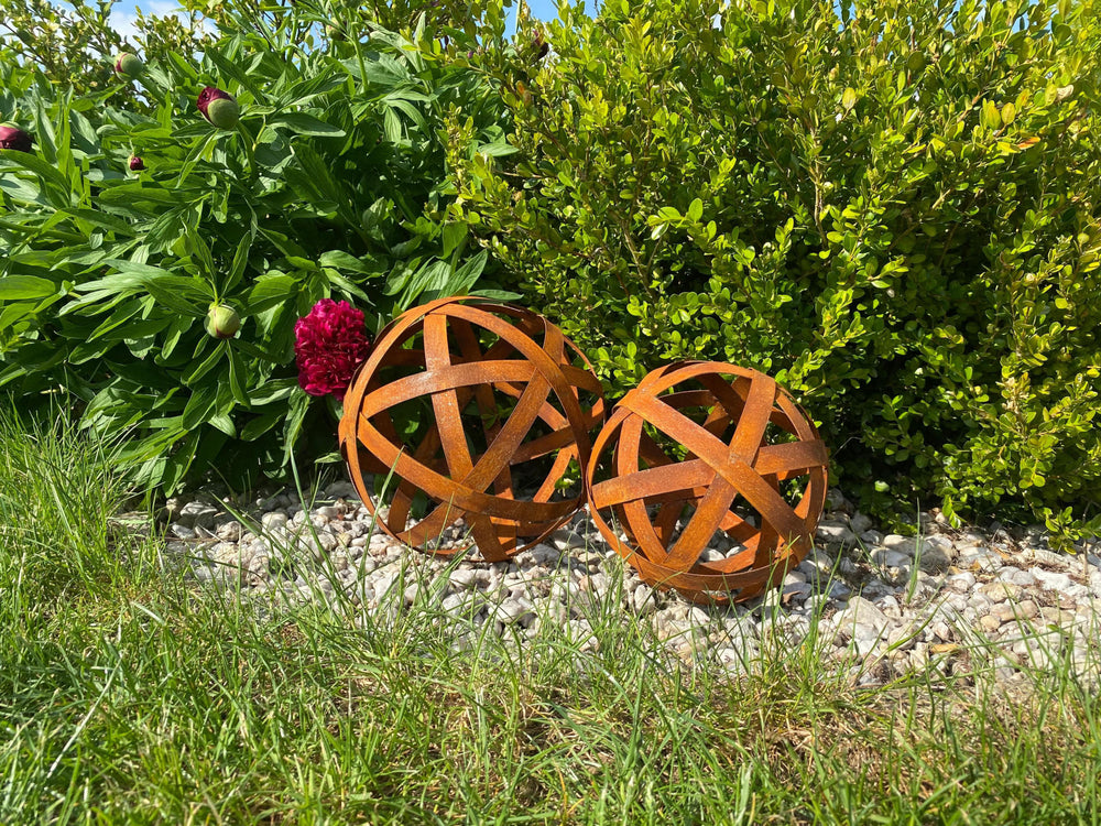 Set de boule en fer rouillé Tivoli  ⌀ 20 cm – 25 cm Set de boule en fer rouillé Tivoli  ⌀ 20 cm – 25 cm