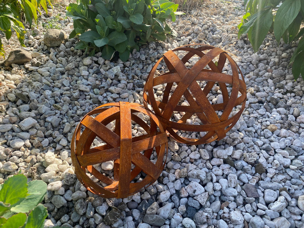 Set de boule en fer rouillé Tivoli  ⌀ 20 cm – 25 cm Set de boule en fer rouillé Tivoli  ⌀ 20 cm – 25 cm