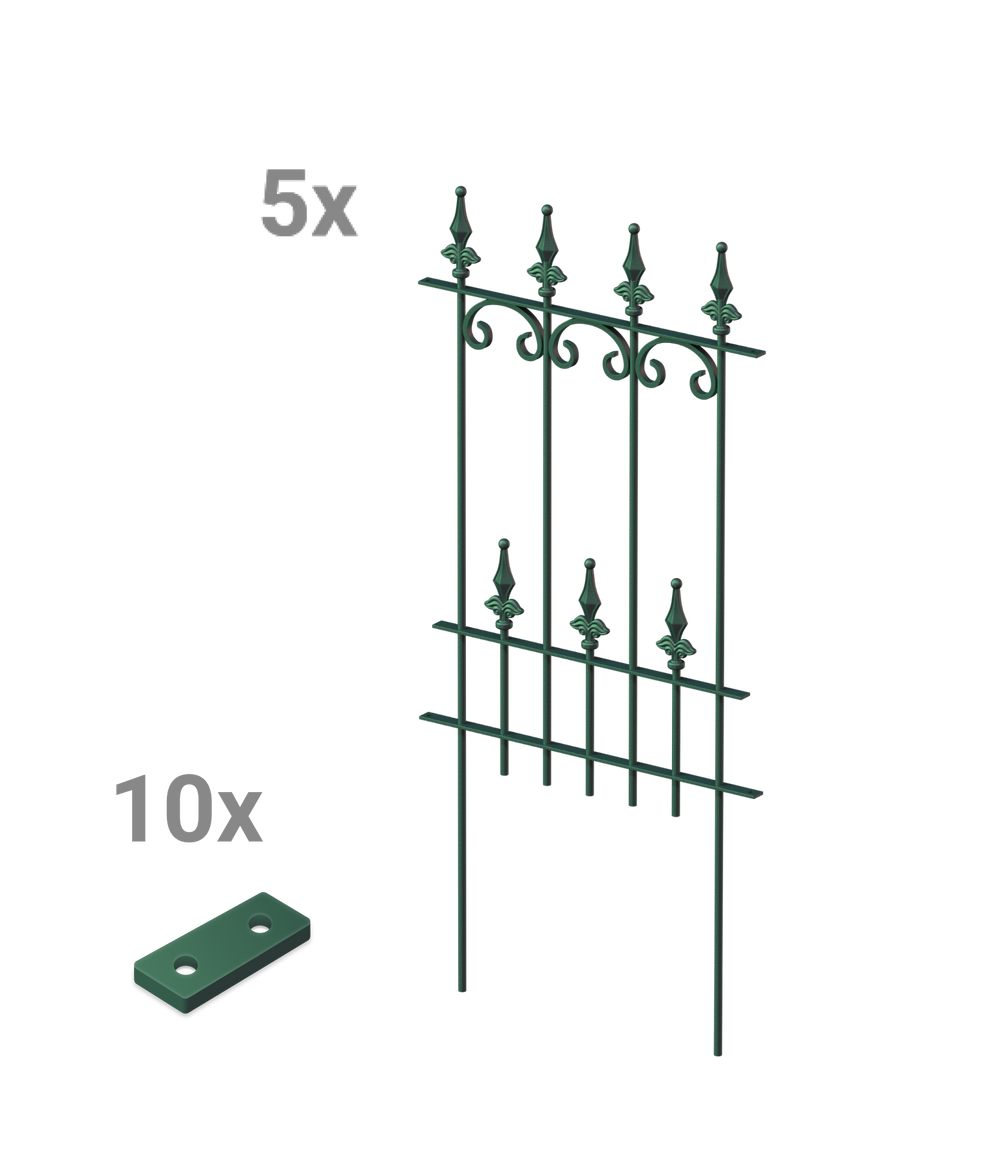 Set barrière de jardin en métal Lucca Set barrière de jardin en métal Lucca