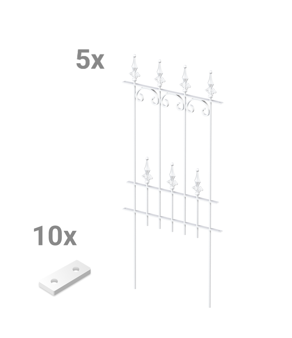 Set barrière de jardin en métal Lucca Set barrière de jardin en métal Lucca