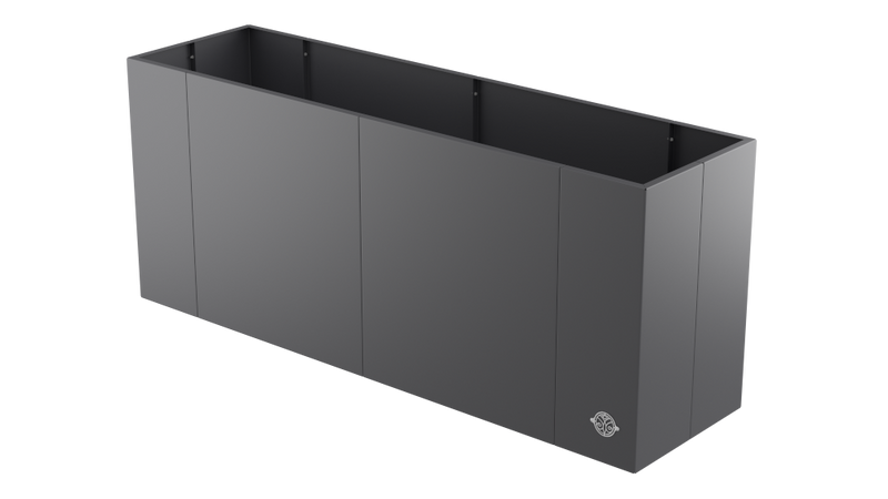 Hochbeet Monterosso 45x135x68 cm in pulverbeschichtet Anthrazit als 3D-Modell