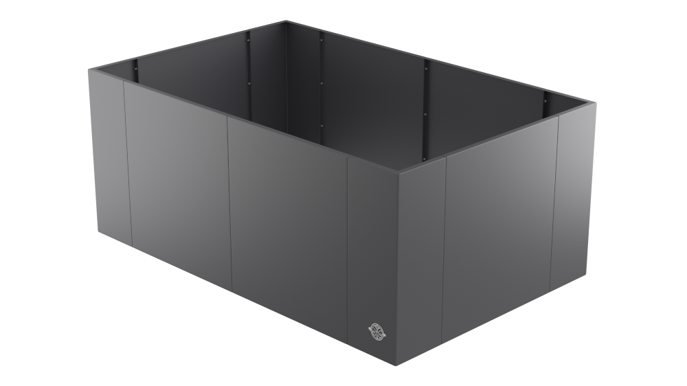 Hochbeet Monterosso 90x135x68 cm in pulverbeschichtet Anthrazit als 3D-Modell Hochbeet Monterosso 90x135x68 cm in pulverbeschichtet Anthrazit als 3D-Modell