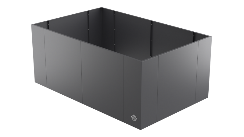 Hochbeet Monterosso 90x135x68 cm in pulverbeschichtet Anthrazit als 3D-Modell