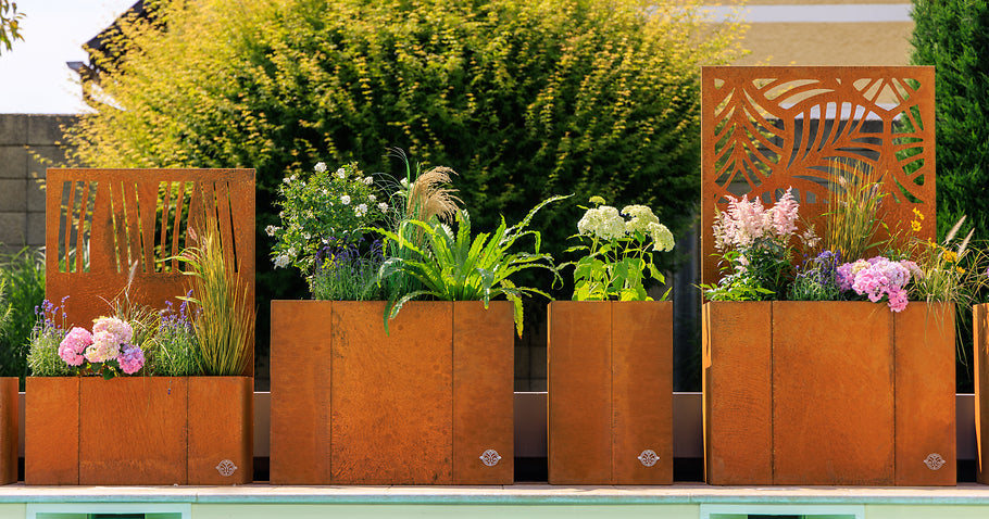 Potagers surélevés avec brise-vue intégré <br>– Délimiter les espaces du jardin avec élégance