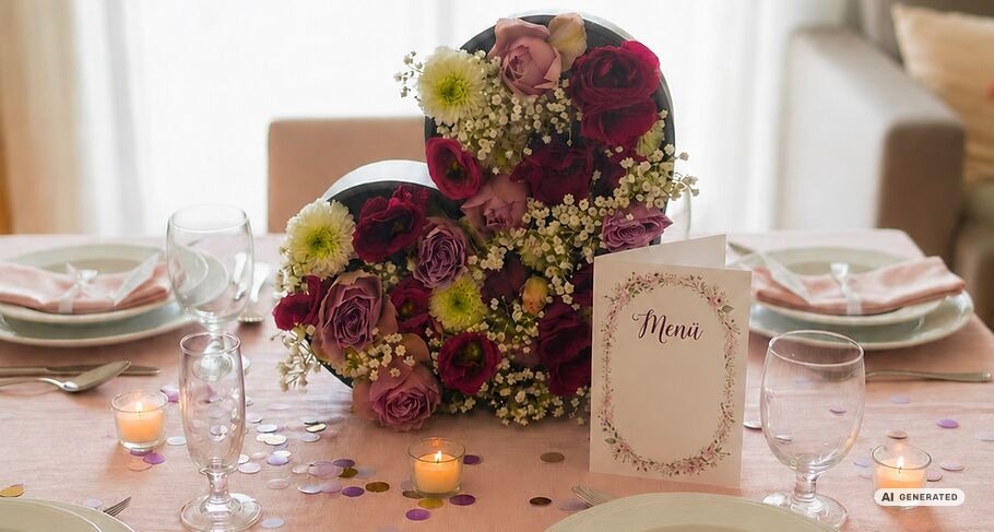 Décoration de table pour mariage & anniversaire de mariage : idées avec une décoration de jardin élégante
