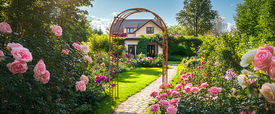 Aménager un jardin de roses : idées d'aménagement, variétés de roses et supports élégants pour créer le jardin de vos rêves