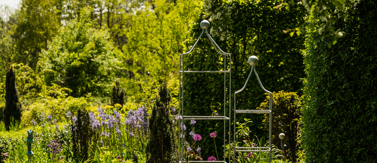 Obélisque Jardin Métal ATR ART TO REAL - Support Plantes Grimpantes Sans Vis Pour Concombres Et Pois