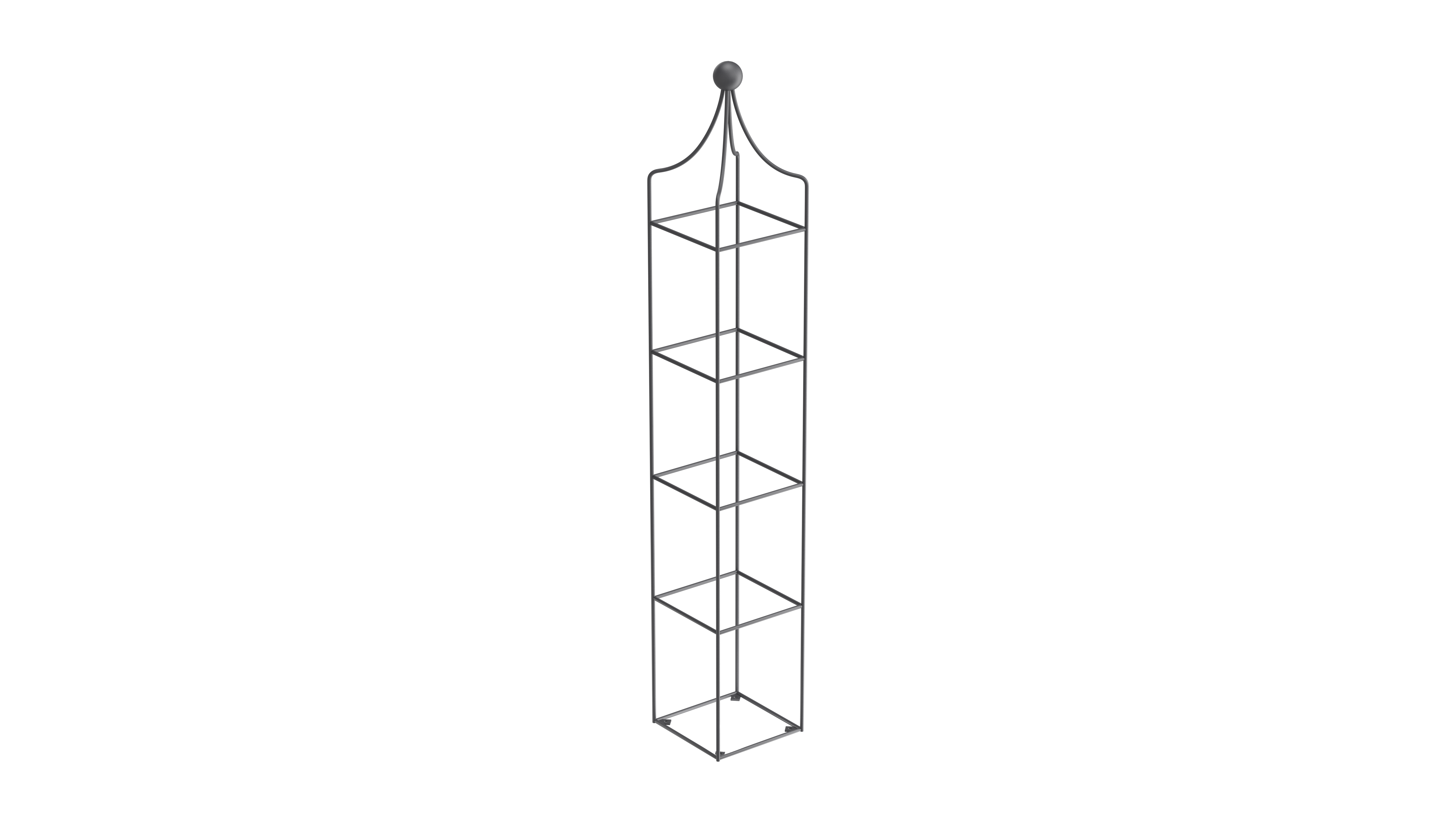 Obelisk Catania klein in pulverbeschichtet Anthrazit als 3D-Modell