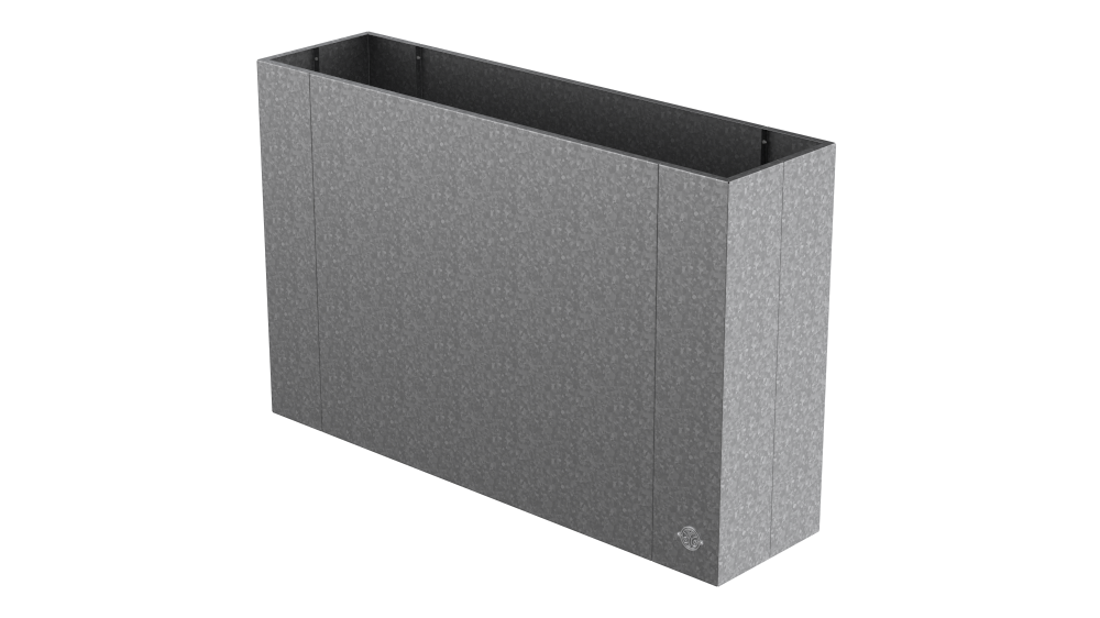 Hochbeet Manarola 40x136x100 cm in feuerverzinkt als 3D-Modell